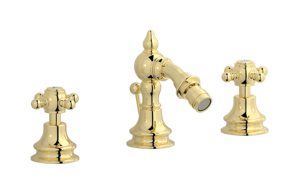 Смеситель для биде на 3 отверстия с донным клапаном WE ARE IB hr393ii Pale Gold Hermes