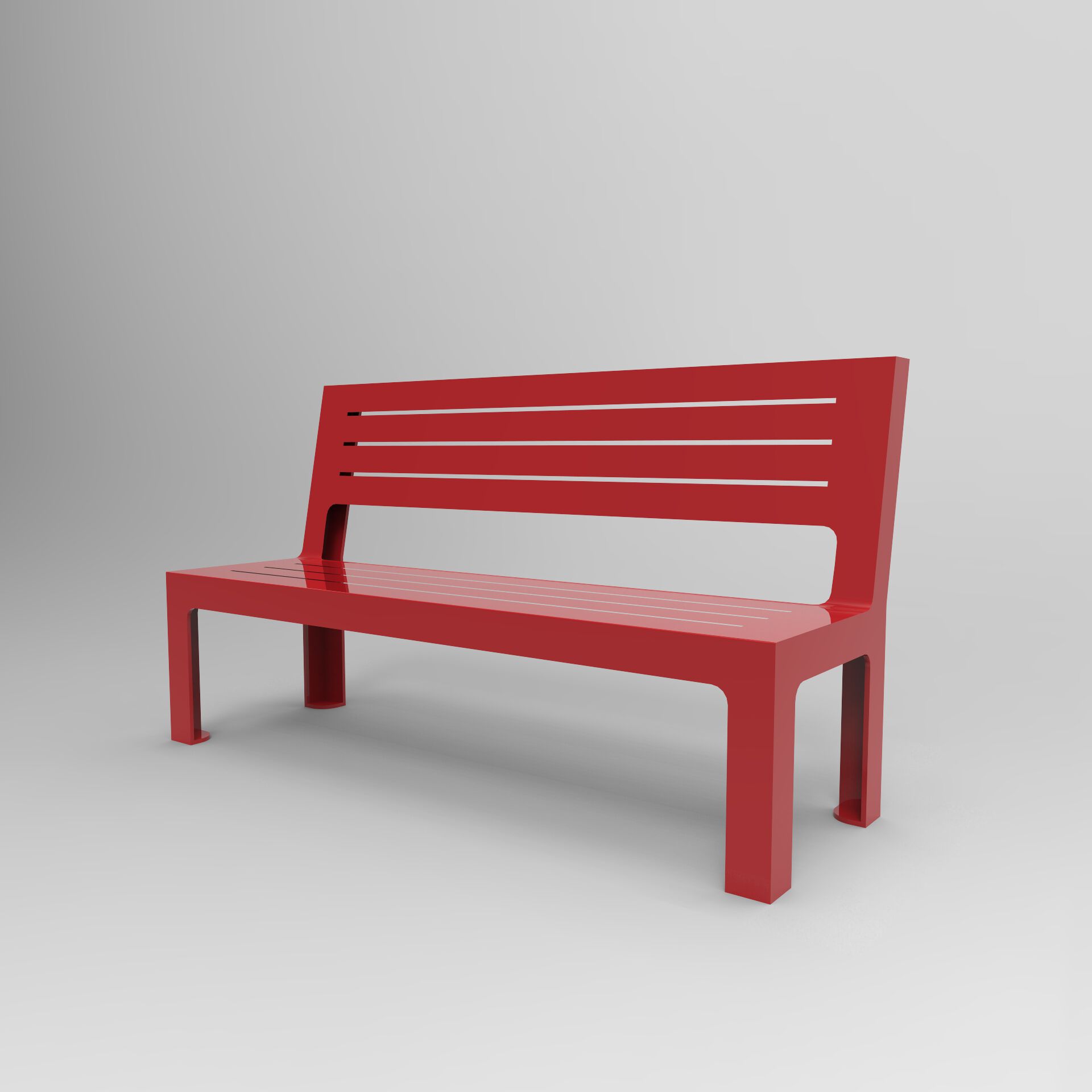 Стальная скамья со спинкой CITYSì Italy ARCH-00029605 - Вид №3