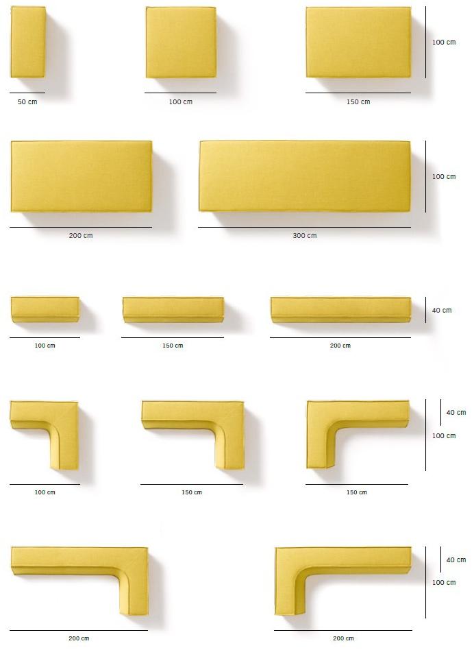 COR 3-х местный тканевый диван Trio sun-id-1473007 - Вид №2