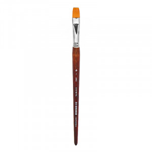 3003204 Кисть синтетика плоская короткая ручка №04 ХМ