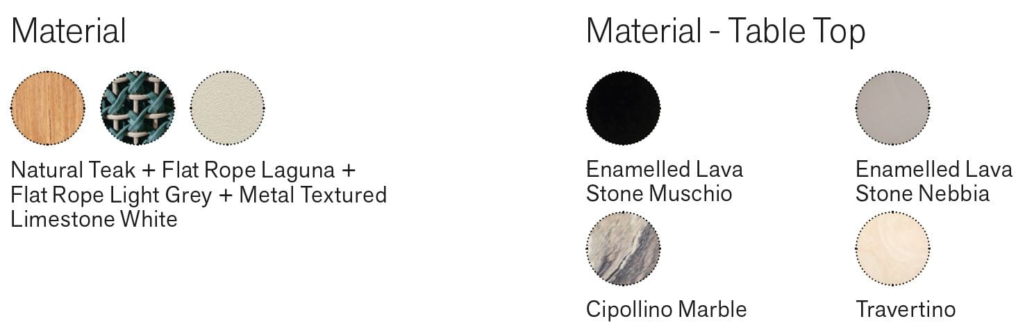 Круглый стол из эмалированного лавового камня Ethimo патио ARCH-00069061 - Вид №3