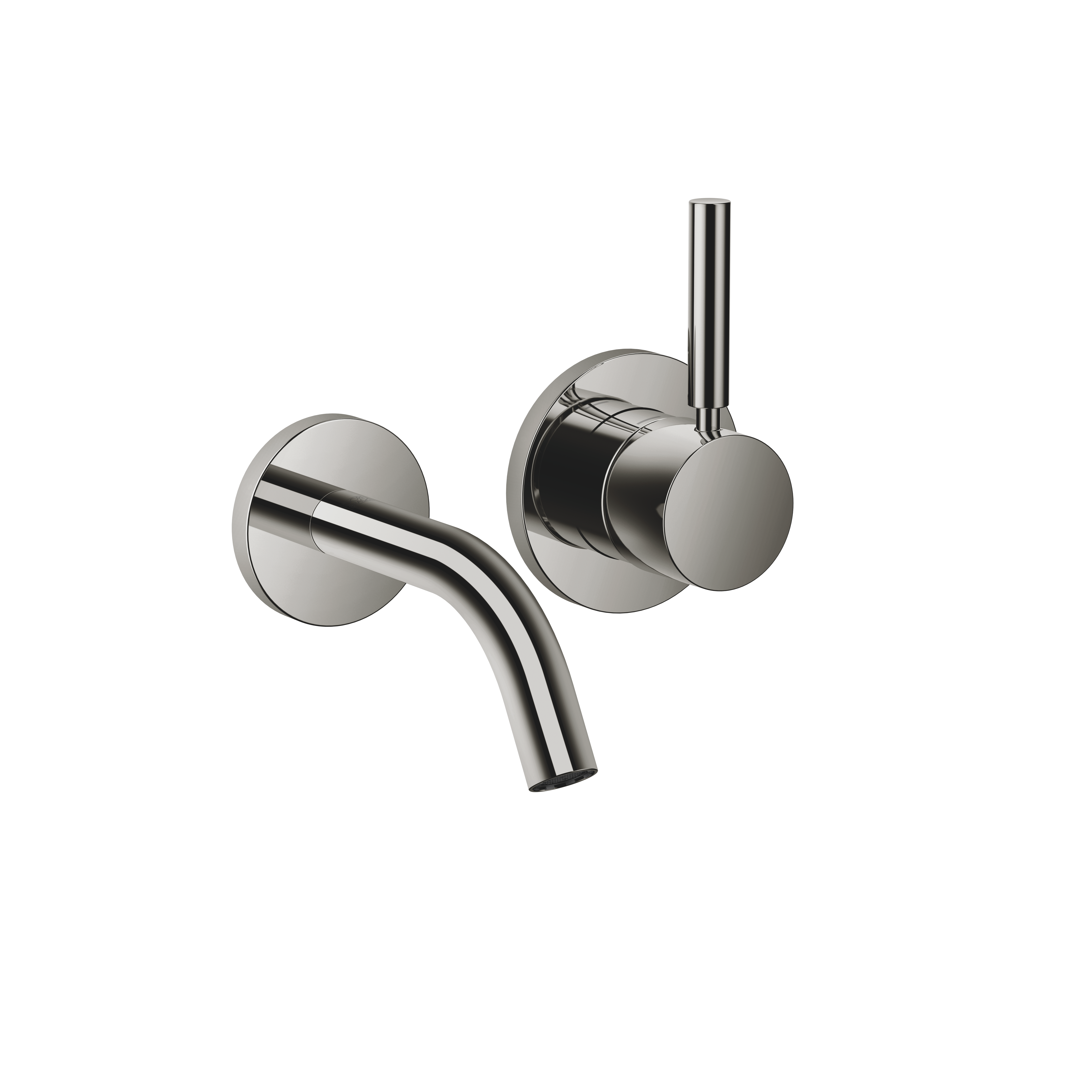 МЕТА Смеситель для раковины однорычажный настенный без донного клапана - Темный Хром DornBracht 36867660-19