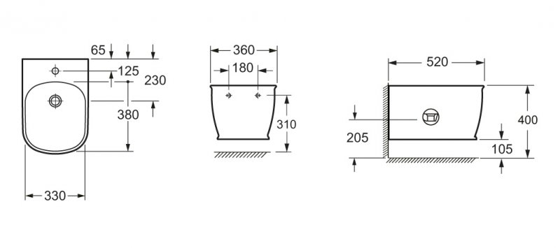 BB10150BH Биде подвесное  BELBAGNO  - Вид №1