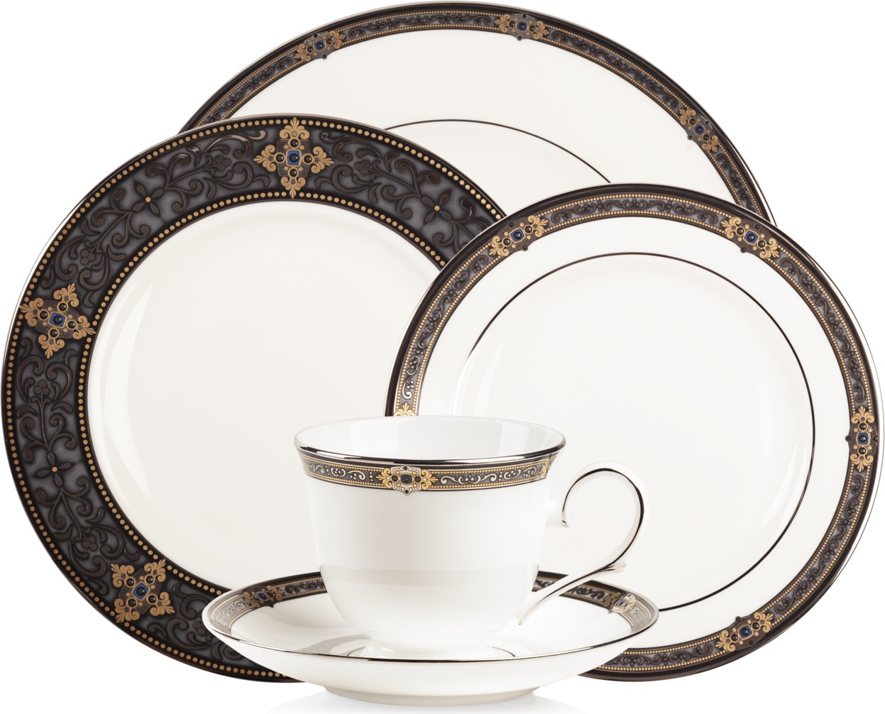 10655306 Lenox Сервиз чайно-столовый Lenox "Классические ценности" на 4 персоны 20 предметов Фарфор костяной 