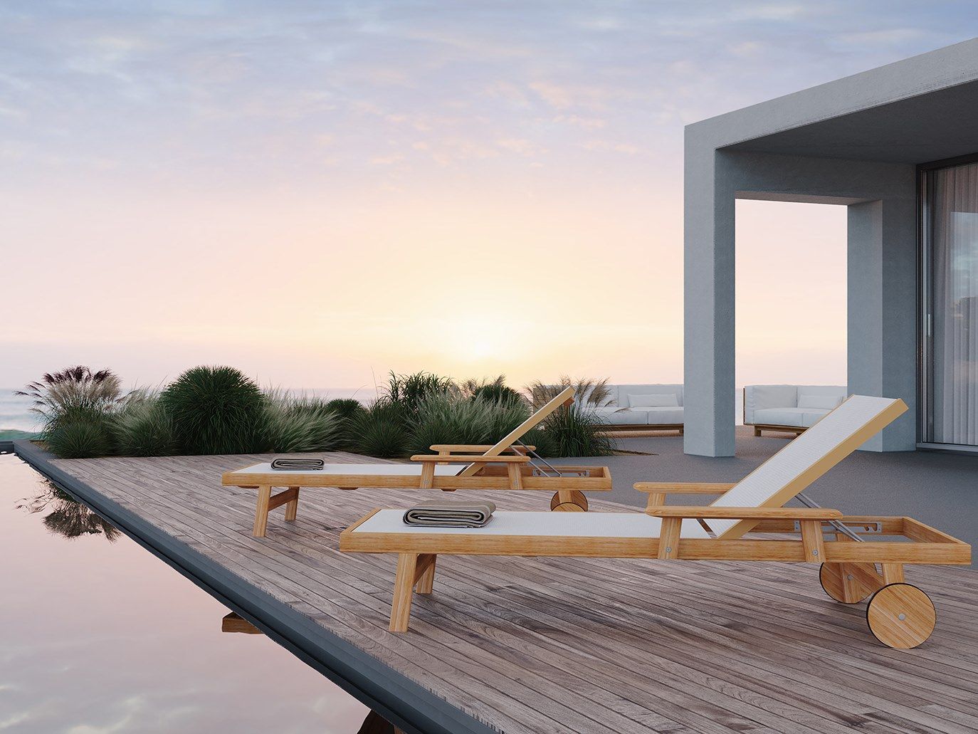 Шезлонг с откидывающейся спинкой в Batyline® Skargaarden Djurö ARCH-00036191 - Вид №1