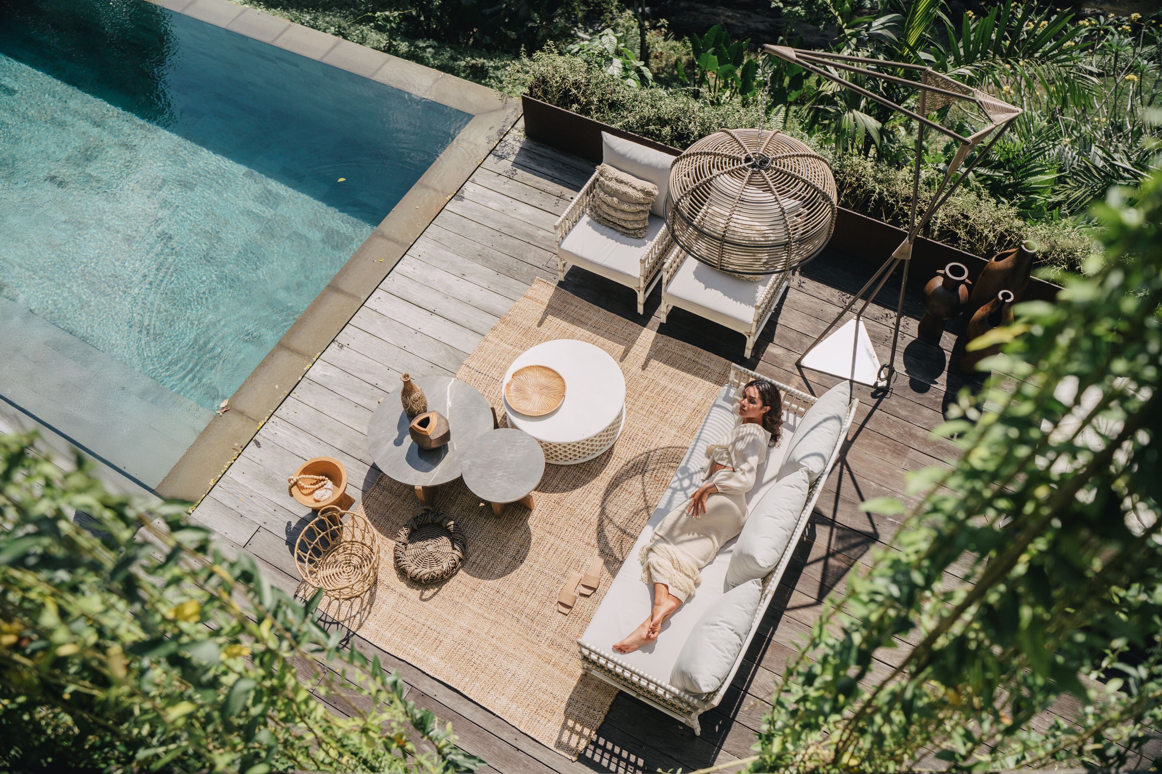 Круглый низкий стол из тикового дерева cbdesign Bamileke ARCH-00130721 - Вид №1