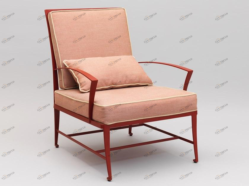 OFFICINACIANI Садовое кресло из кованого железа с подлокотниками Zig zag Gf4023ac