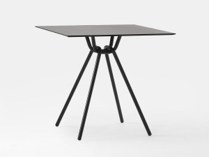 Квадратный стальной стол с верхней частью HPL