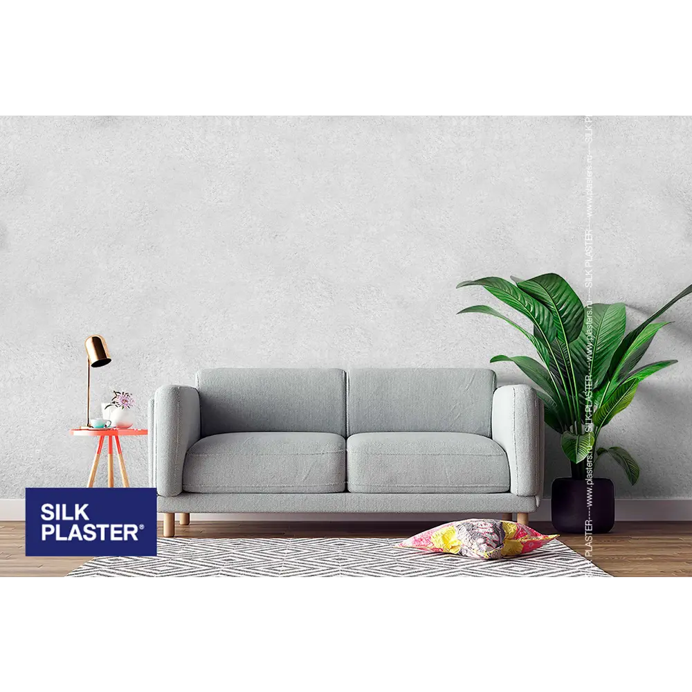 Жидкие обои Silk Plaster Absolute А251 1.1 кг цвет бело-зеленый 82736046 STLM-2187330  - Вид №3