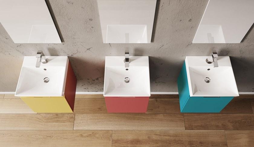 Mobiltesino Лаковая тумба под умывальник с зеркалом Cromo sun-id-1377001 - Вид №2