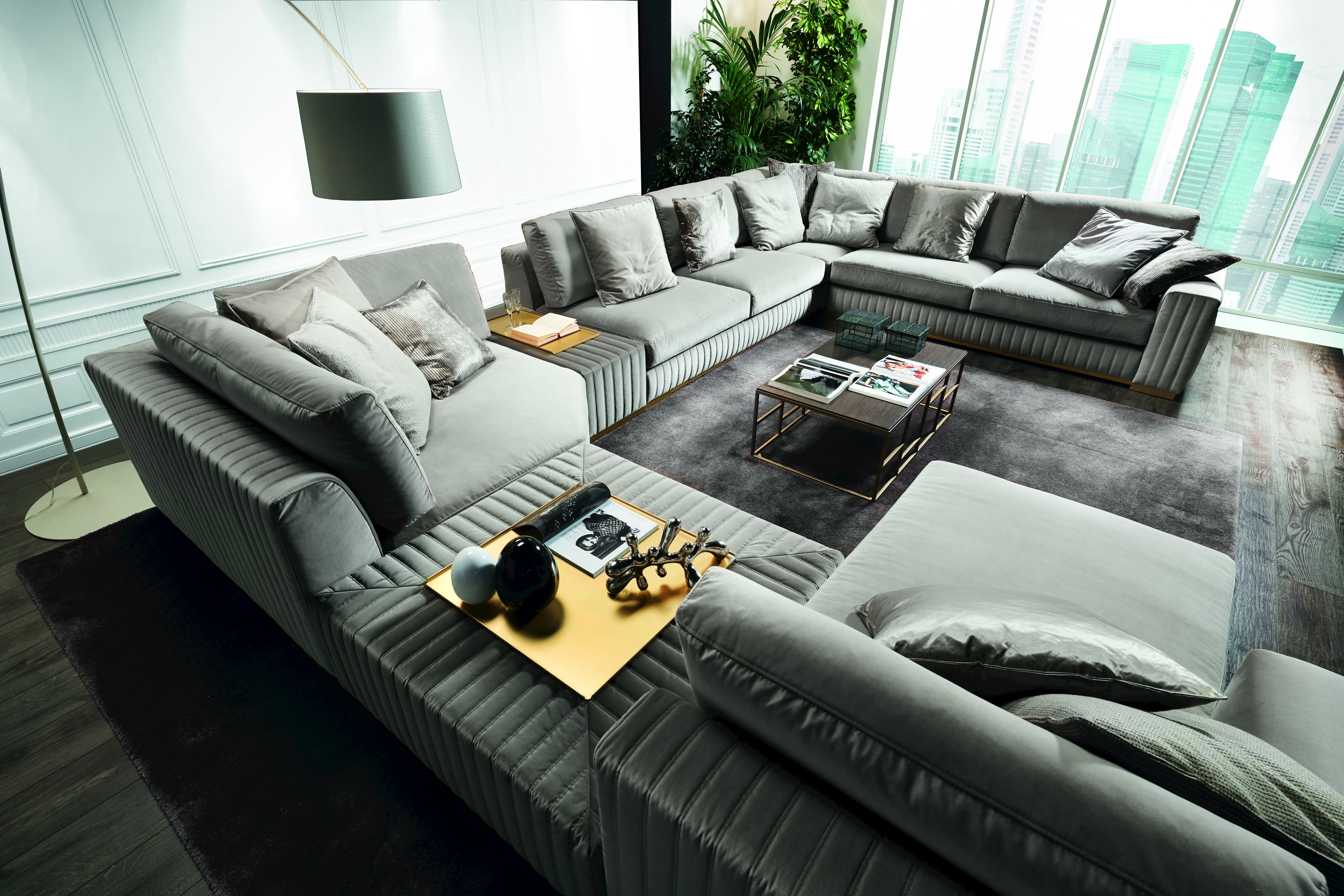 Бархатный угловой диван Former In Italia ARCH-00122107 - Вид №2