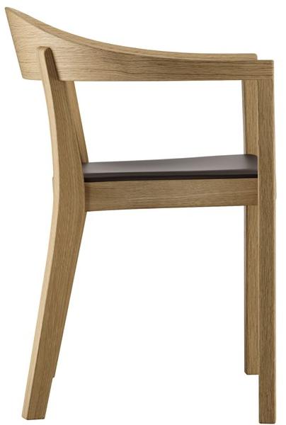 horgenglarus Штабелируемый стул из массива дерева с подлокотниками  3-350a  - Вид №3