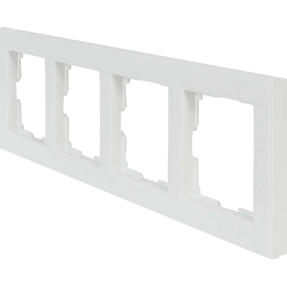 Рамка для розеток и выключателей Werkel Flock 4 поста, цвет белый STLM-2195172 - Вид №1