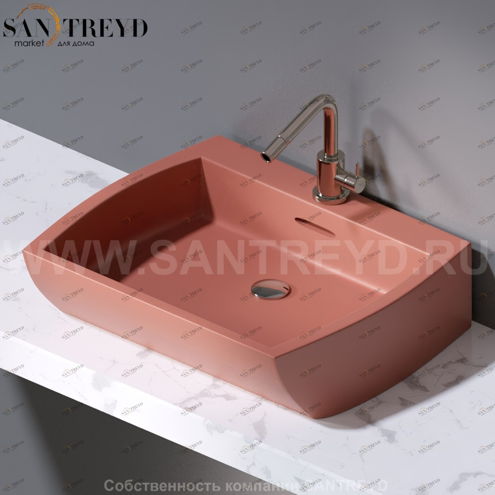 L282.142 Накладная раковина на столешницу  овальная A. e T. Italia SQUARE AeT ITALIA