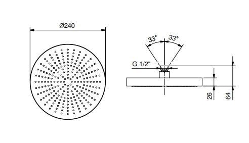 Насадка для душа с дождевой насадкой ABOUTWATER AF/21 ARCH-00108992 - Вид №3
