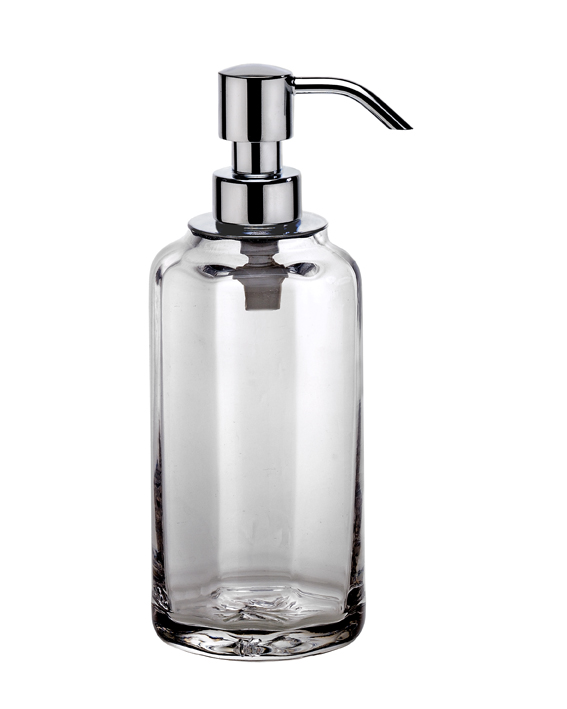 6607/SB-WAV-V6 Surya Crystal, дозатор высокий с помпой V6, цвет светлая бронза - стекло с эффектом волны