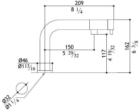 MGS Смеситель для раковины на столешнице из нержавеющей стали Minimal sun-id-1392902 - Вид №2