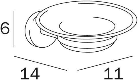 INDA® Настенная мыльница из матового стекла Forum A36110 - Вид №1