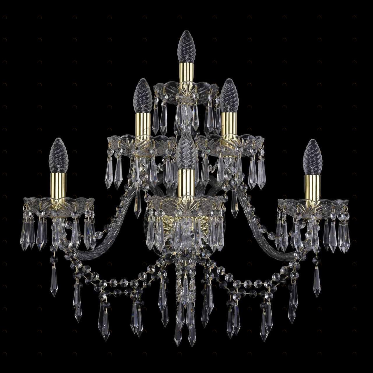 Бра настенное золотистое Bohemia Ivele 1403B XL BOHEMIA IVELE СВЕЧА 00-3889028 Золото 
