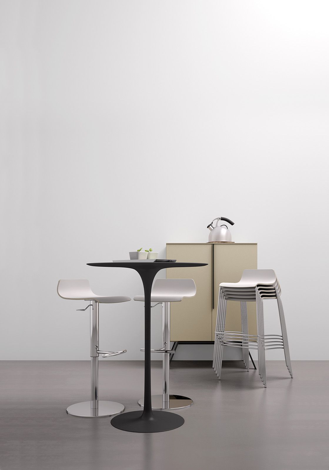 Высокий стул из многослойной и хромированной стали Leyform My Stool ARCH-00107094 - Вид №4