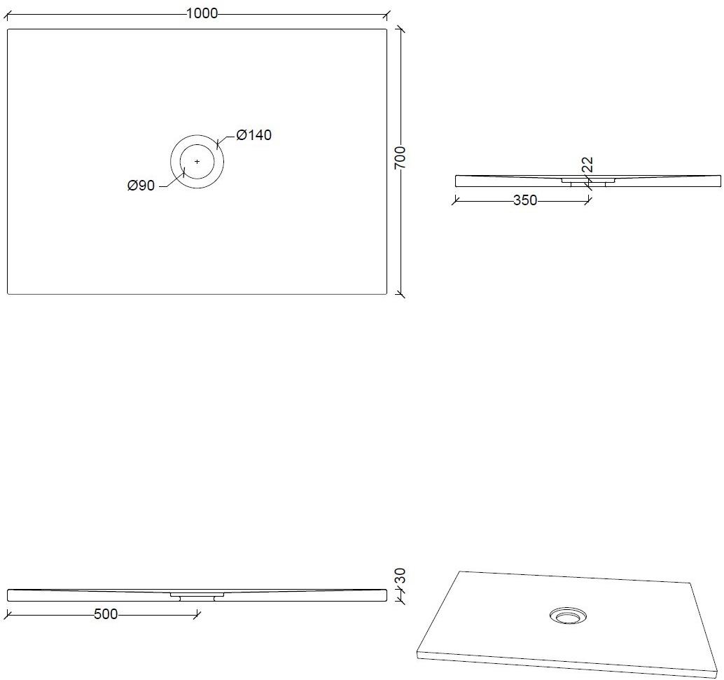 Alice Ceramica Поддон керамический прямоугольный Form sun-id-1434600 - Вид №5