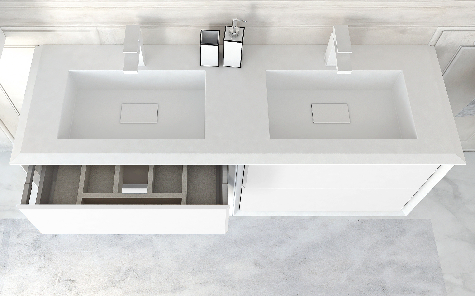 Мебель для ванной CEZARES BELLAGIO 140 Light Onice - Вид №3