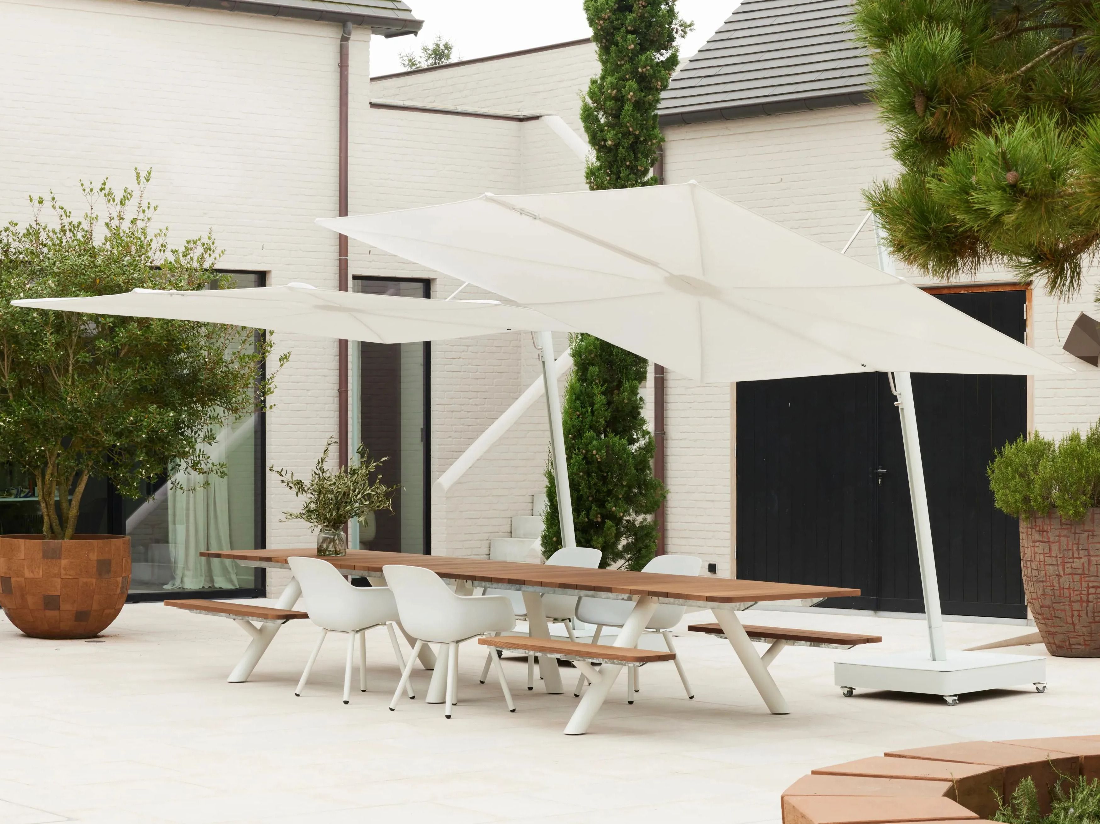 Алюминиевый зонтик с порошковым покрытием с боковым полюсом Extremis Sensu ARCH-00118962 - Вид №2