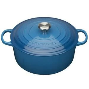Кастрюля чугунная Le Creuset, Ø28 см, голубая