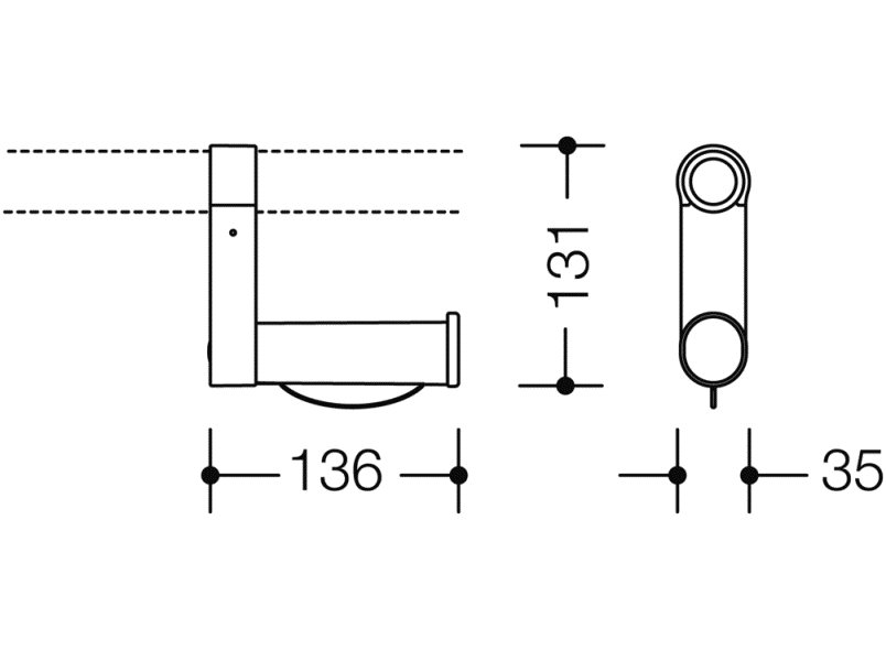 805.50.015 Держатель рулона туалетной бумаги в комплекте HEWI Stützen  - Вид №10