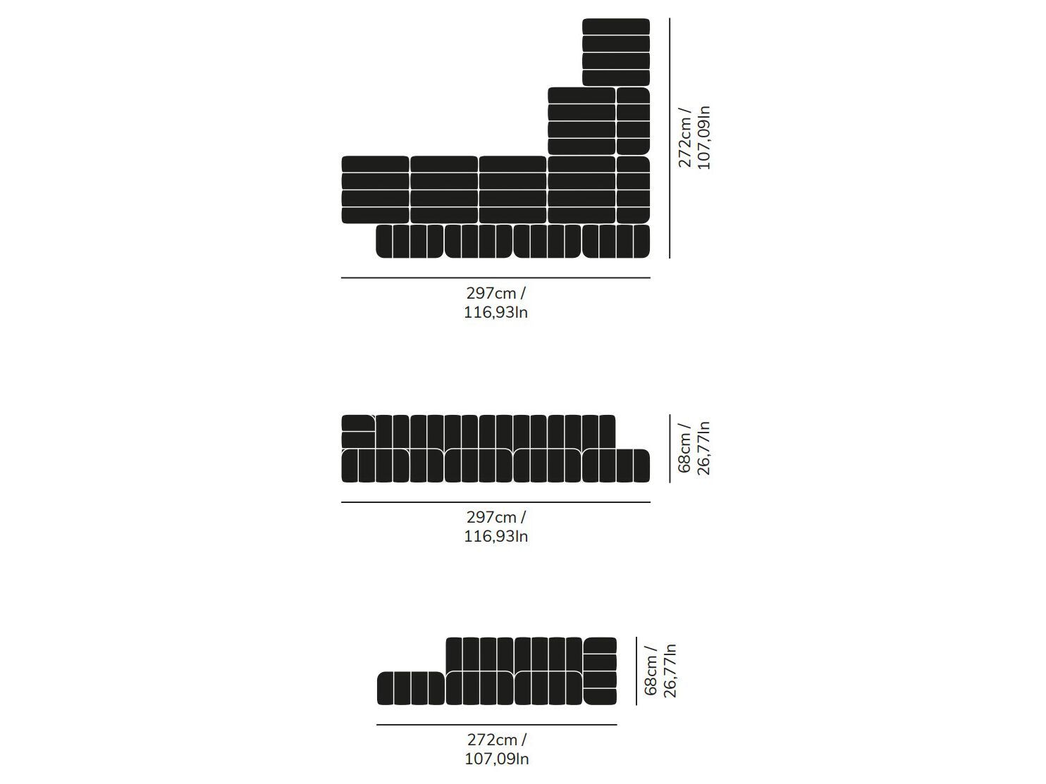 Модульный угловой диван из ткани AMBIVALENZ Curt ARCH-00083106 - Вид №83