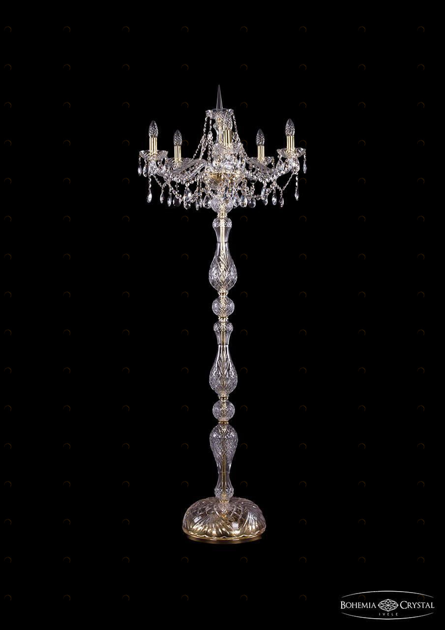 Торшер Bohemia Ivele 1413T1/5/200-160/G BOHEMIA IVELE ПОД СТАРИНУ, СВЕЧА, ЭЛИТНЫЕ 219612 Золото 