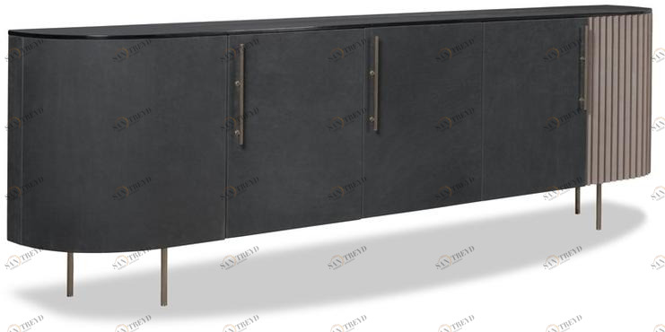 BAXTER Буфет лакированный с распашными дверцами Plissé sun-id-1474346