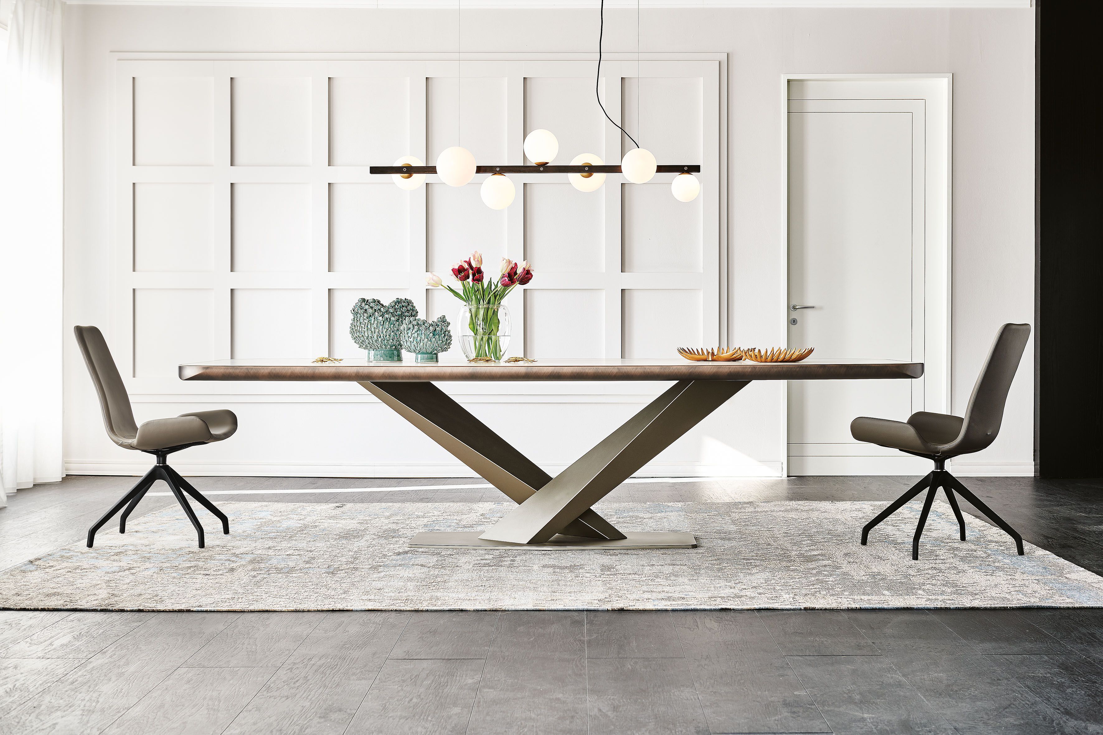 Керамический и стальной бочковый стол Cattelan italia Stratos ARCH-00114354 - Вид №5