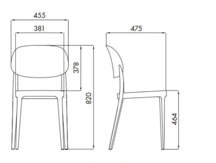 Штабелируемый садовый стул из инженерного пластика In Stock Alma Design ARCH-00066860 - Вид №4