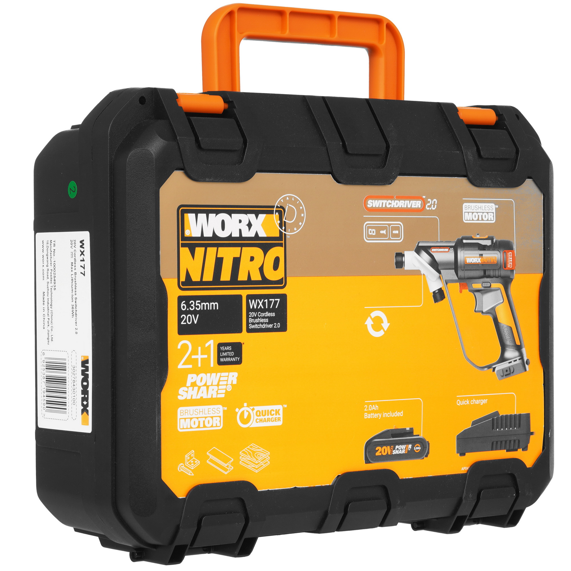 Дрель-шуруповерт Worx Switchdriver 2.0 WX177 PowerShare 20V 9083044 STDN-0072412 - Вид №9