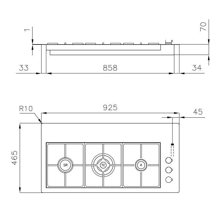 7285032 Варочная панель S4000 Line XL 7285032 Fosterspa  - Вид №1