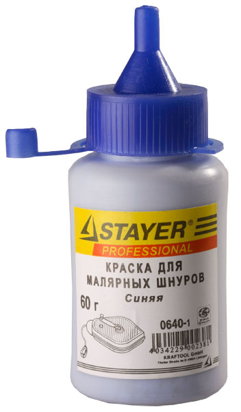 Краска для разметочных шнурков порошковая синяя 50 гр Stayer 1645 - Вид №1