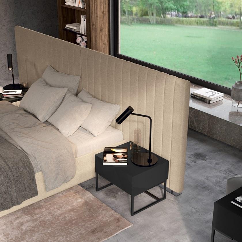 Febal Casa Кровать из мягкой ткани с высоким изголовьем sun-id-1378352 - Вид №1