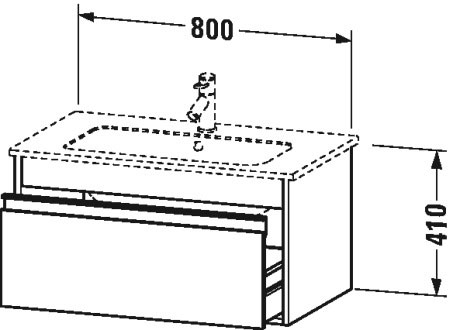 KT641905252 Ketho Тумбочка подвесная Европейский дуб, декор Duravit - Вид №1