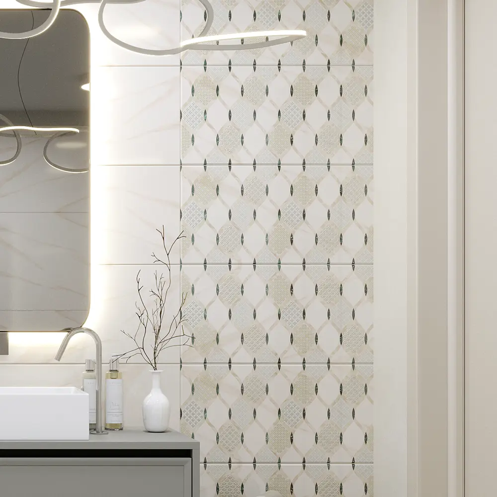 Плитка настенная Azori Astra Arabesco 31.5x63 см 1.79 м² матовая цвет бежевый 89404308 STLM-2196984