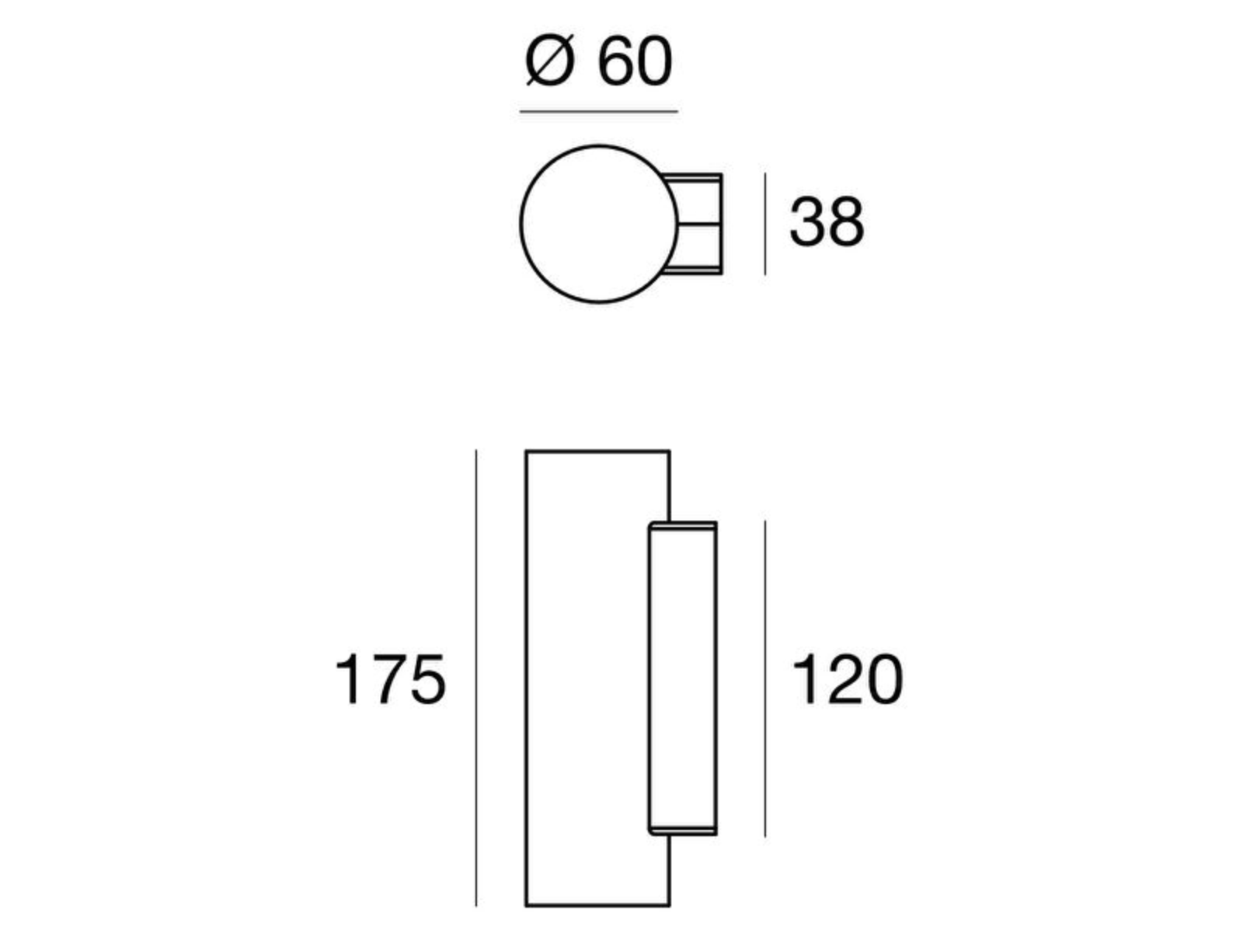 Алюминиевый настенный светильник Linea Light Group ARCH-00138623