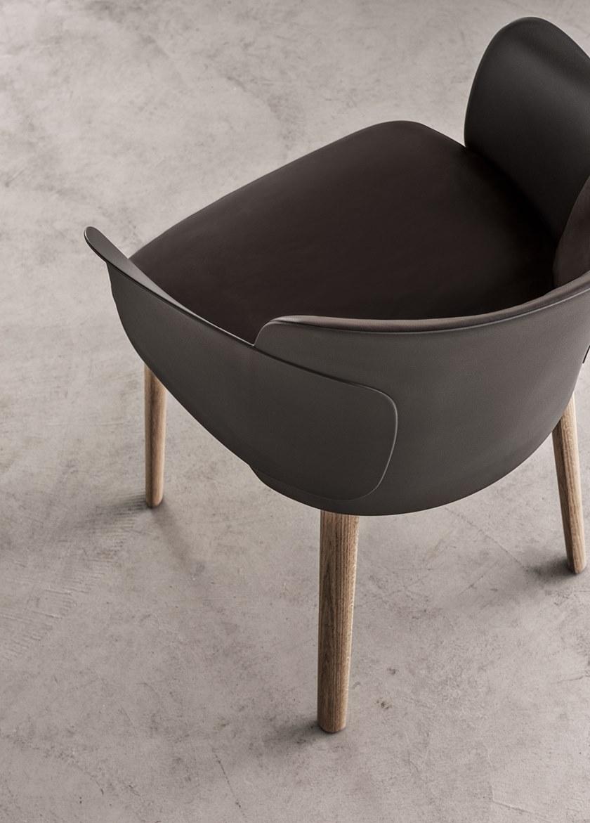 Desalto Стул из полипропилена и кожи с подлокотниками sun-id-1454311 - Вид №6