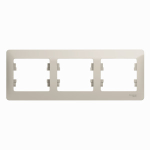 GSL000903 Рамка 3 поста , горизонтальная, молочный Schneider Electric Glossa