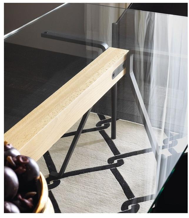 Driade Прямоугольный стол из стали, стекла и дерева Frate, fratello, cugino, cuginetto sun-id-1515562 - Вид №4