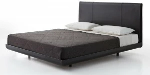 Porro Кровать двуспальная в коже с высоким изголовьем