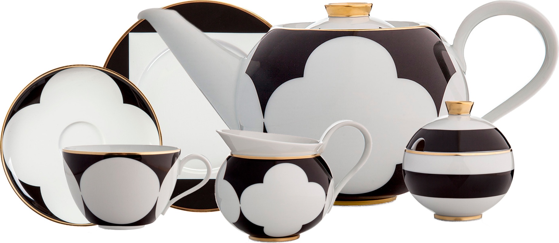 10645948 Sieger by Furstenberg Сервиз чайный Sieger by Furstenberg  "Мой фарфор! Золотой дворец"  на 6 персон 21 предмет Фарфор 