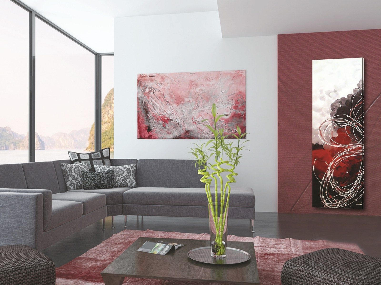 Алюминиевый полотенцесушитель Termo Design текстурная живопись ARCH-00046760 - Вид №7