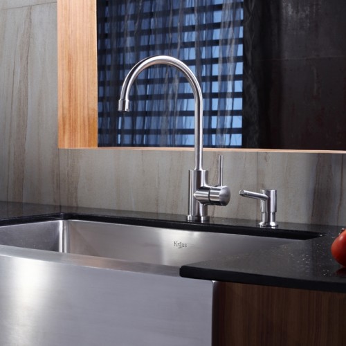 KHF200-30-KPF2160-SD20 Накладная раковина на столешницу  прямоугольная Krausru  - Вид №4