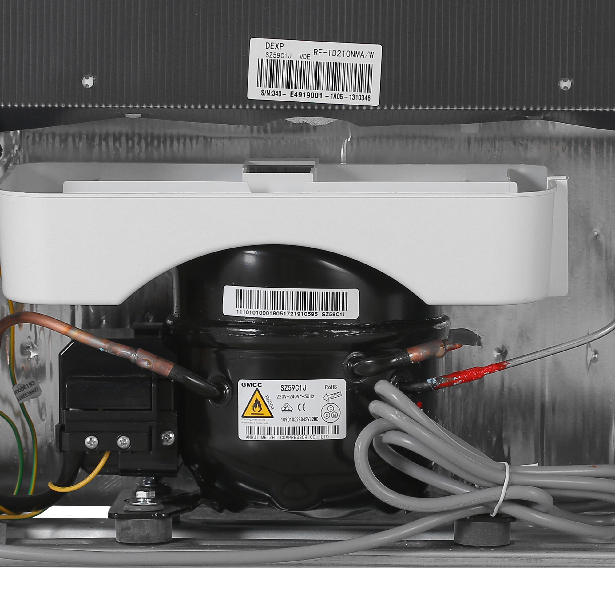 4864776 Холодильник с морозильником   DEXP RF-TD210NMA/W серебристый STDN-0019878 - Вид №10