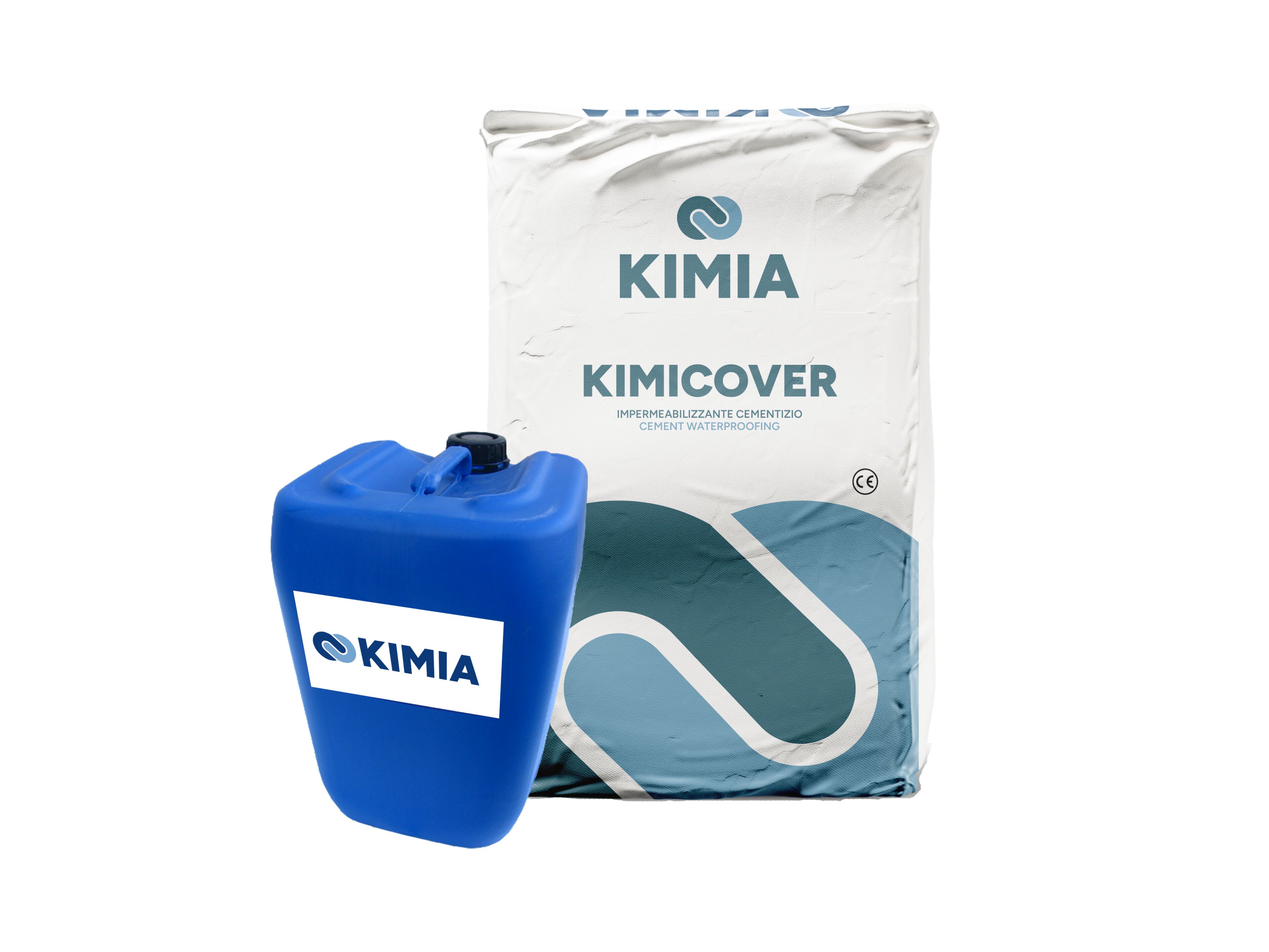 Гидроизоляционный эластичный двухкомпонентный цементный раствор Kimia Kimicover ARCH-00034282 - Вид №1